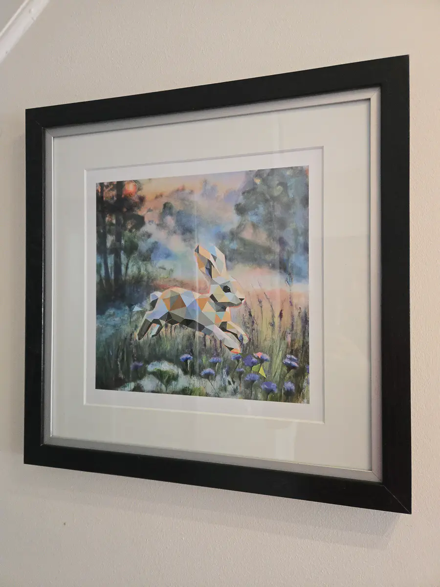 Språng i Geometrisk Vildmark - Kunsttrykk - Contemporary - 45×45 cm av Lana Blink