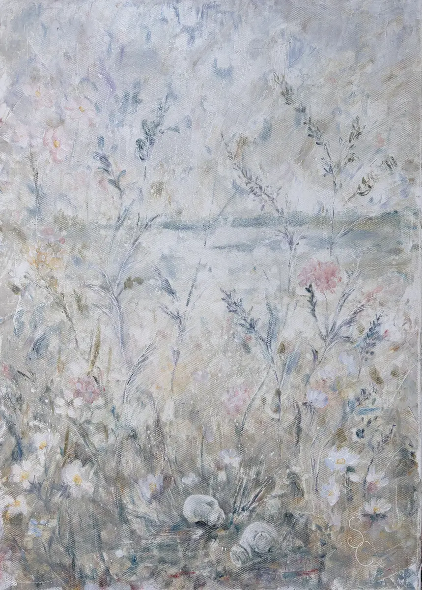 Vildblommornas sång – Oil – Impressionism by Selene Caspian