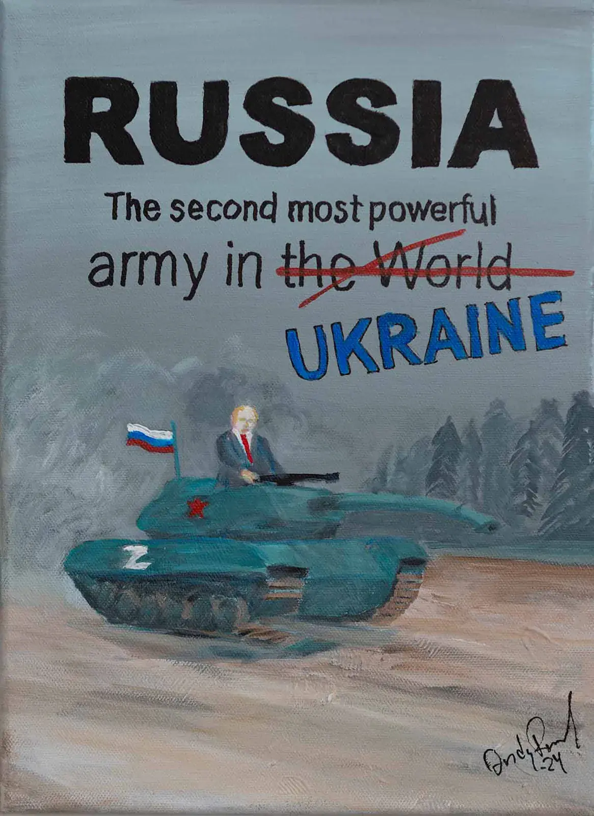 The Second Most Powerful Army - Akryl - Contemporary - 24×33 cm af Andy Renard