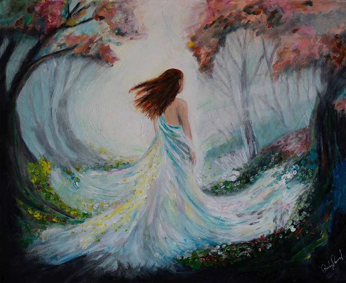 Whispering Spring - Akryl - Contemporary - 60×49 cm af Andy Renard