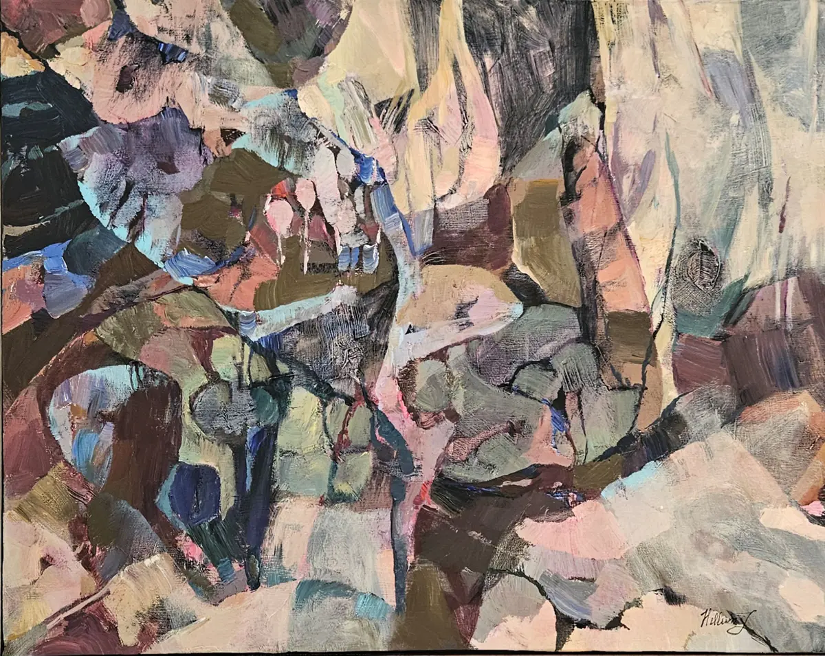Where Fairytales Begin – Acrylic – Abstract – 100×80 cm by Tatiana Hellum
