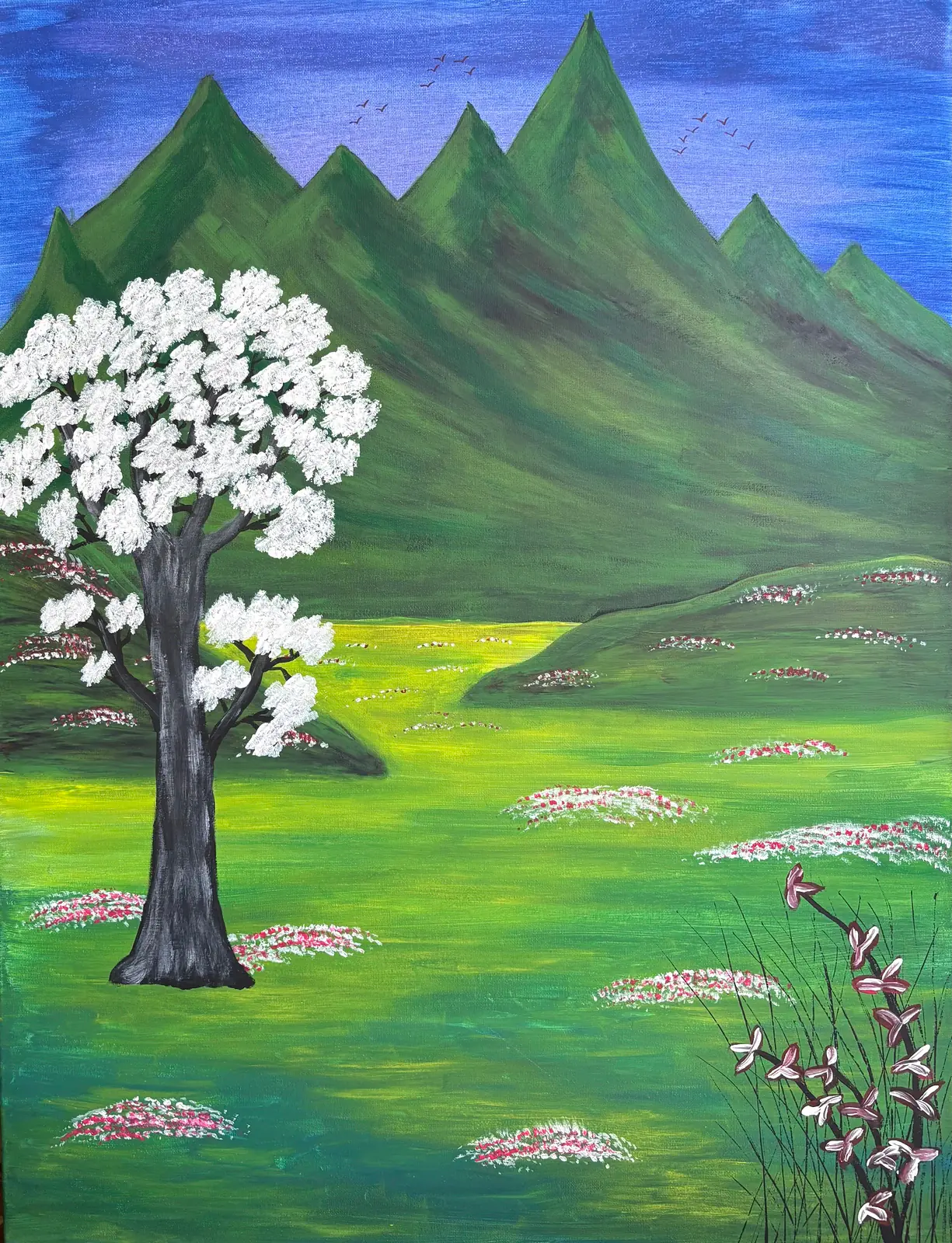 De gröna bergen - Acryl door Ann-Christin (Acmpainting) Martinsson