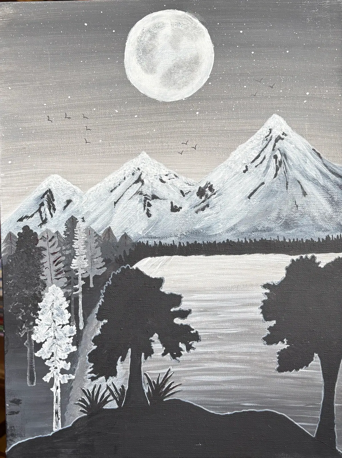 De vita trädet - Acryl door Ann-Christin (Acmpainting) Martinsson
