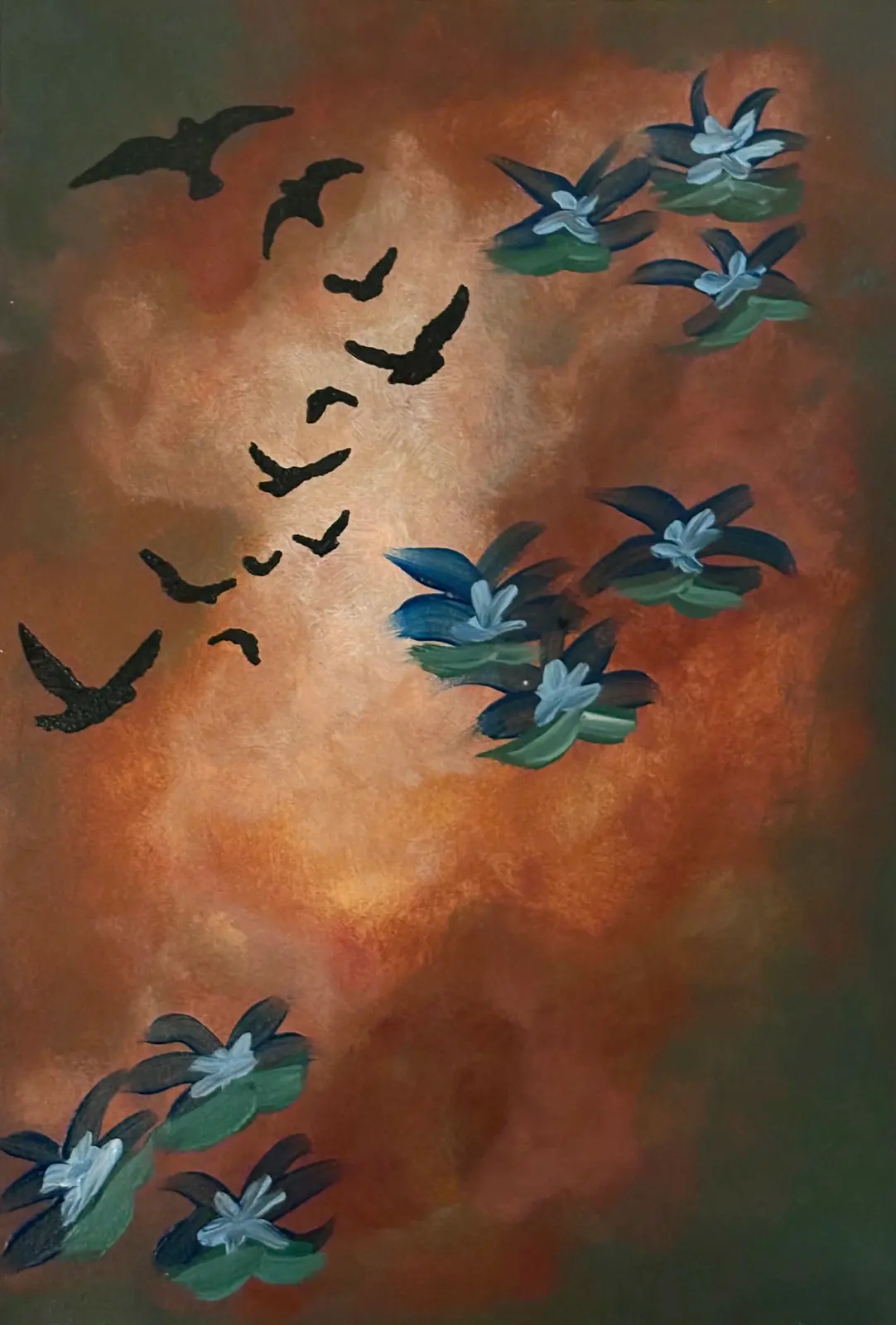 Flyttfåglarna - Acryl door Ann-Christin (Acmpainting) Martinsson