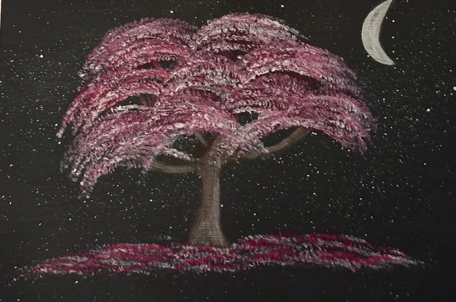 När natten blommar - Acryl door Ann-Christin (Acmpainting) Martinsson