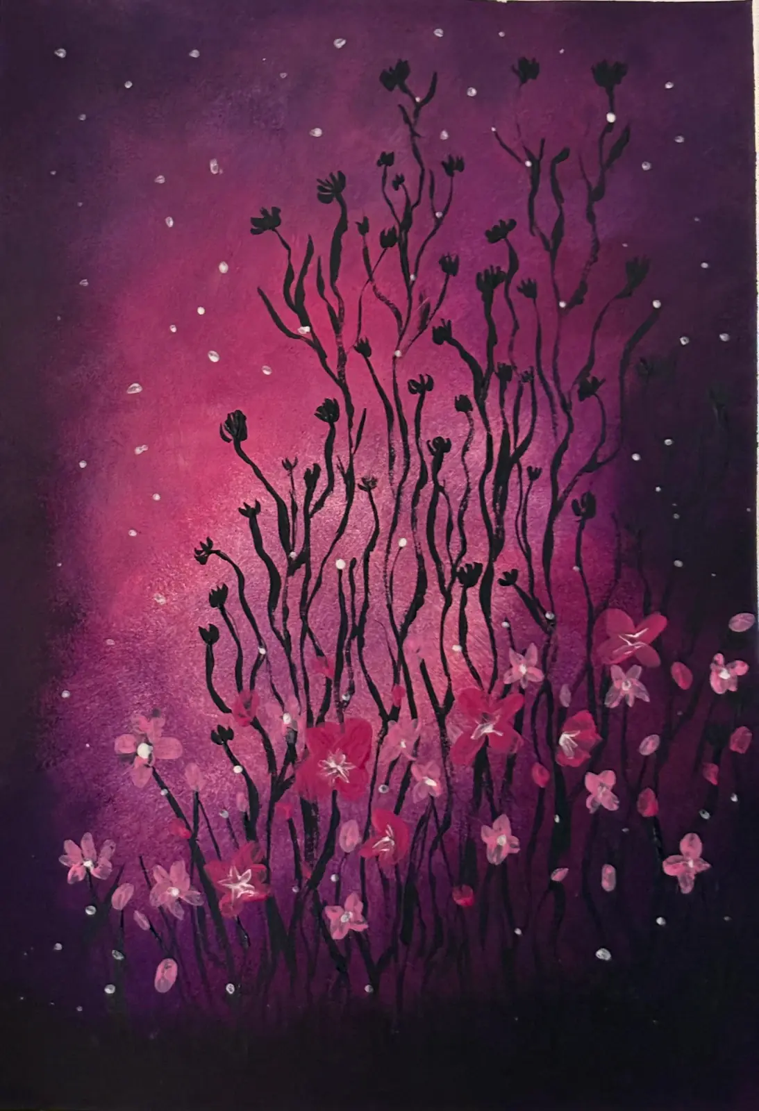 Snön som faller - Acryl door Ann-Christin (Acmpainting) Martinsson