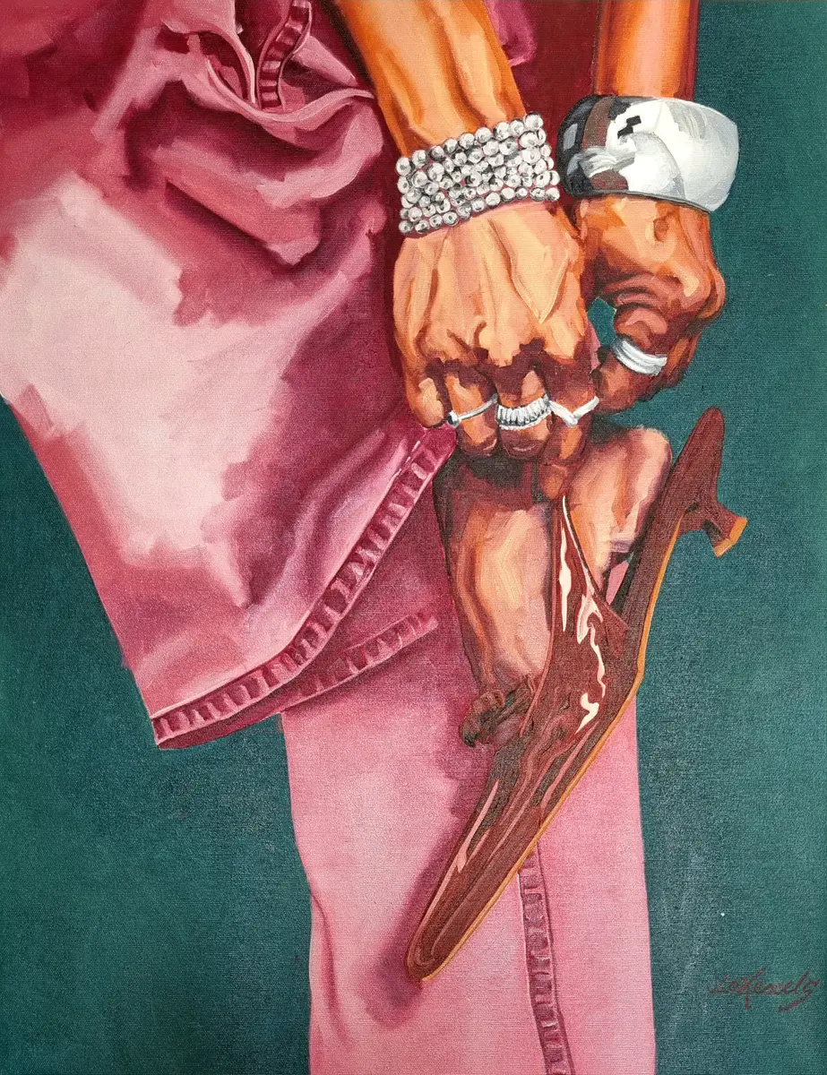 R.. – Acrylic – Conceptual – 58×76 cm by Lovisa Kexel Sandberg