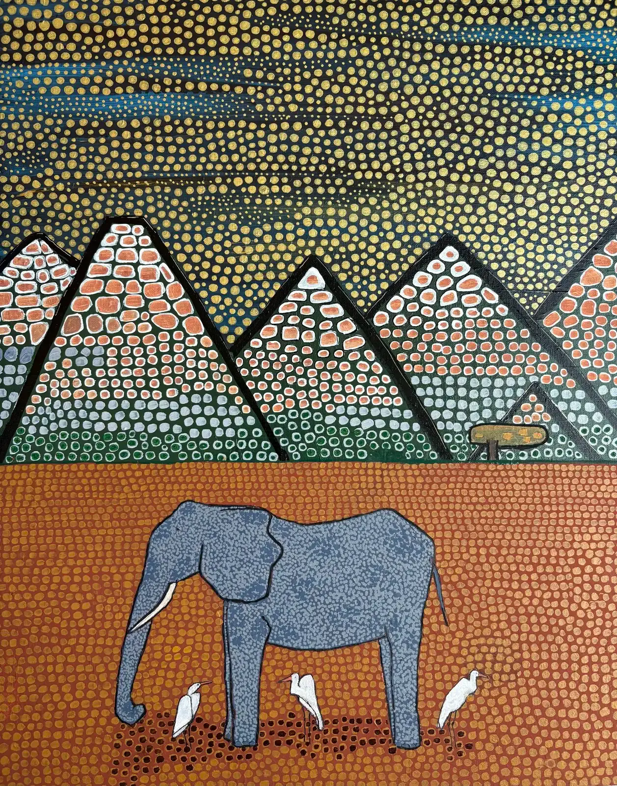 Under Afrikas himmel - Akryl af Vivianne Otsa