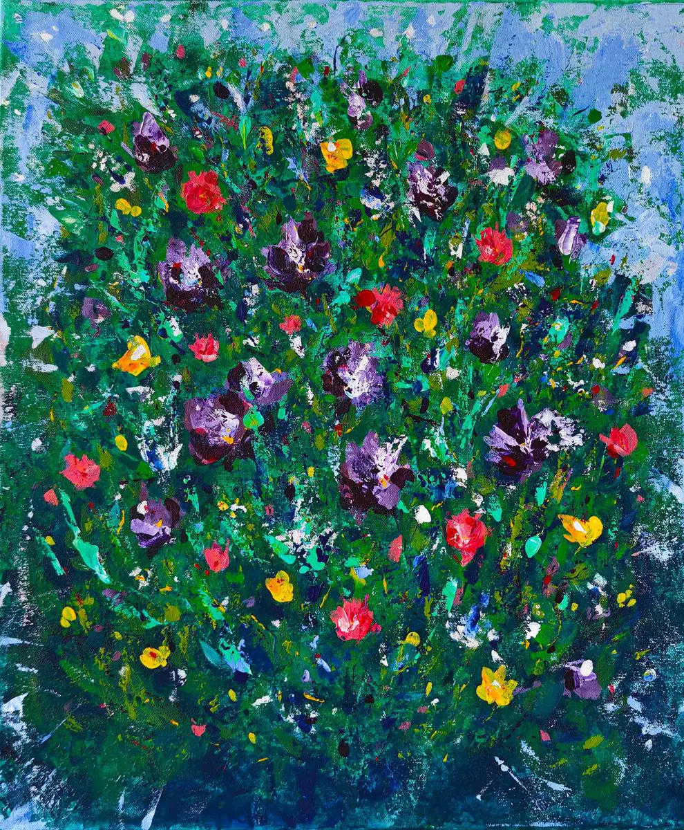 Breath of Summer – Acrylic – Abstract – 50×60 cm by Irina Nikolaeva