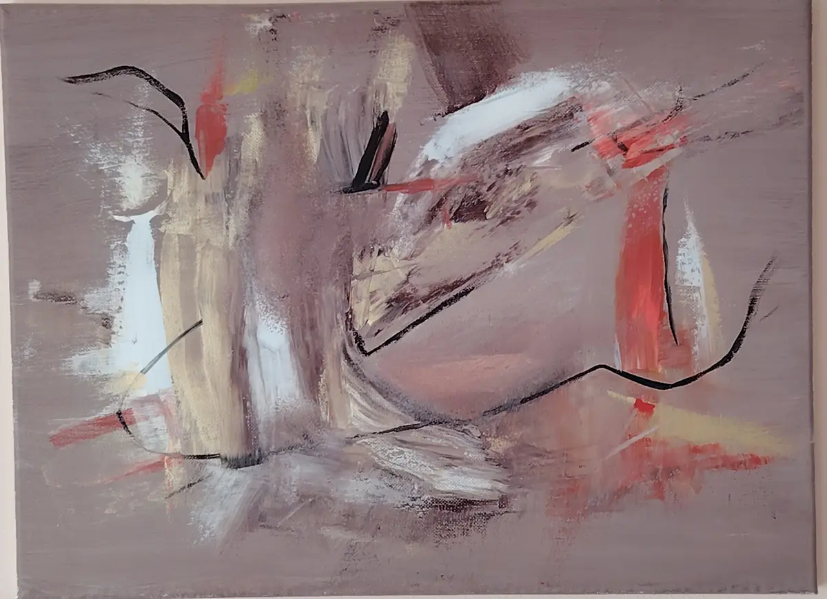 Where the Light Falls – Acrylic – Abstract – 40×30 cm by Donna