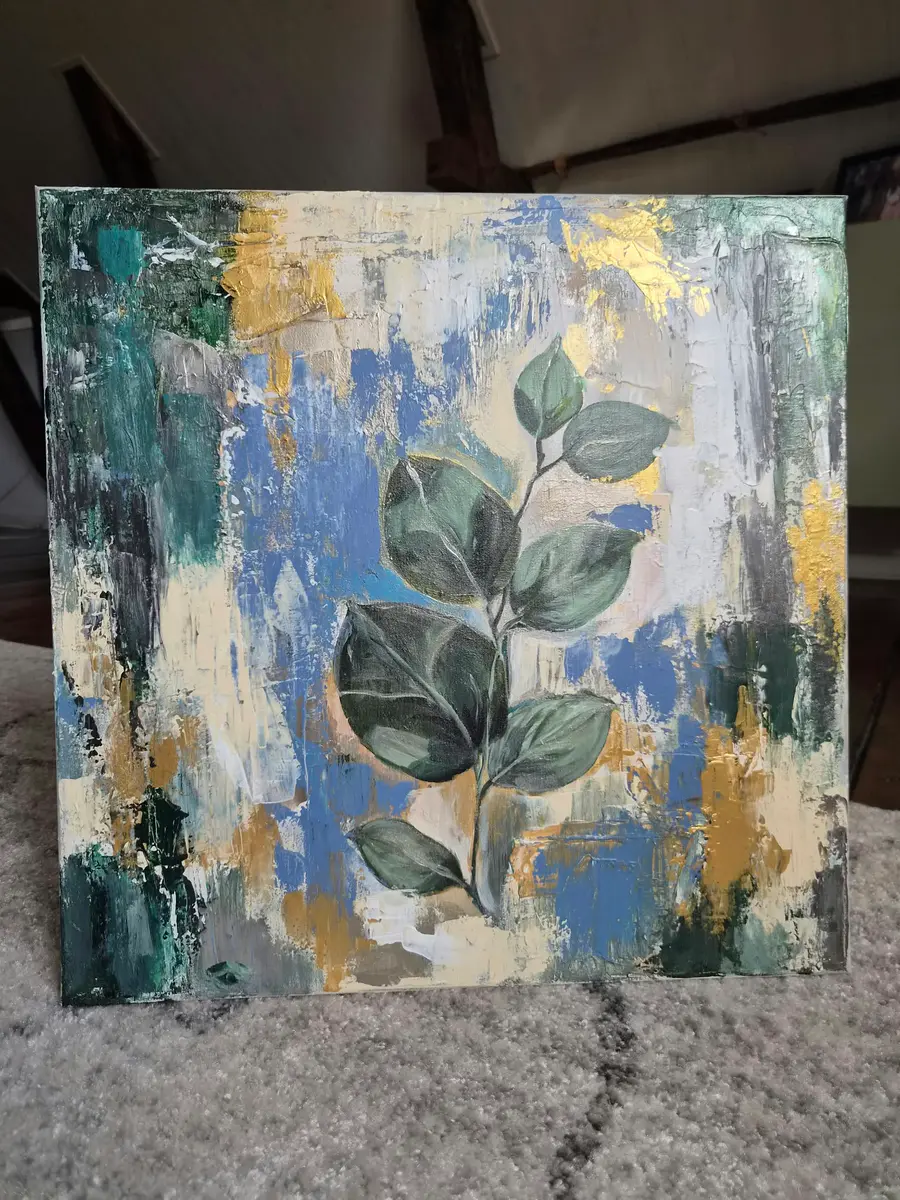 Eucalyptus – Acrylic – 50×50 cm by Lisa Lithman