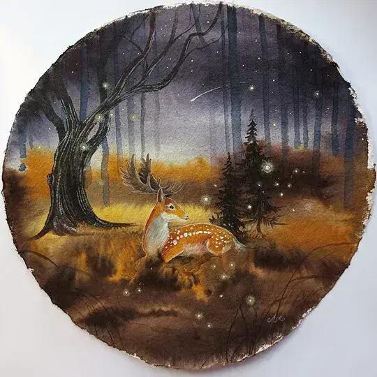 Stjärnfall – Acrylic by Komstadiusart