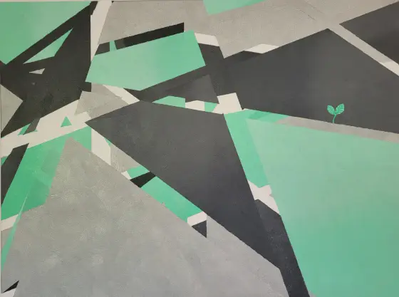 Mint – Acrylic by Mlys Art