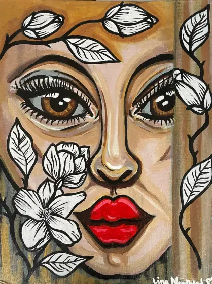 Nyfikna blickar – Acrylic by Lina A Nordblad