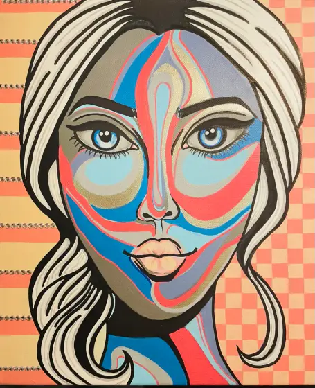 Girl with attitude – Acrylic by Lina A Nordblad