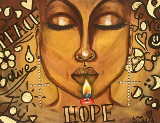 Hope – Acrylic by Lina A Nordblad