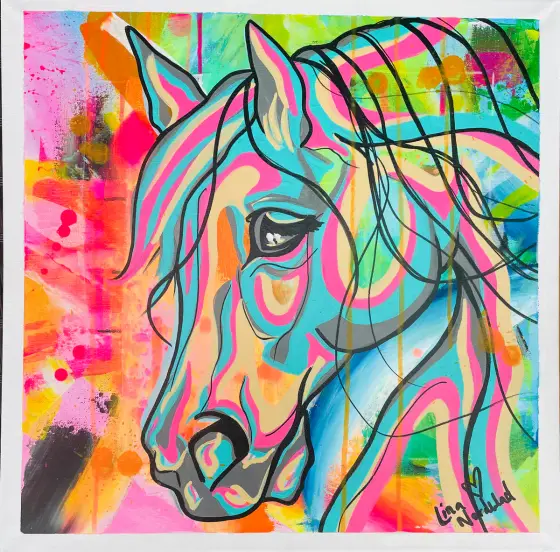 Neon spirit – Acrylic by Lina A Nordblad