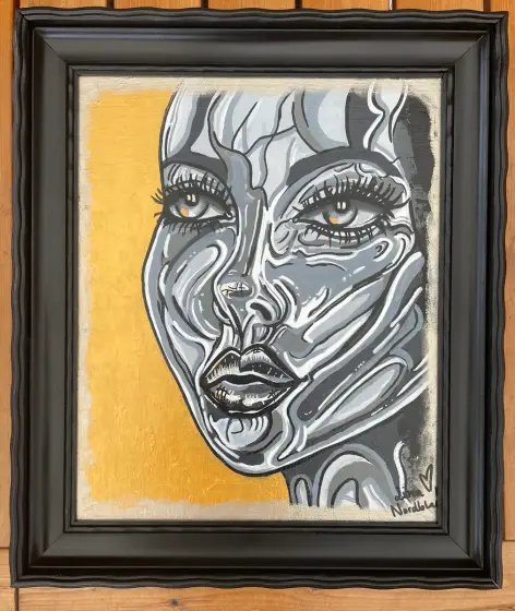 Chrome crush – Acrylic by Lina  Nordblad