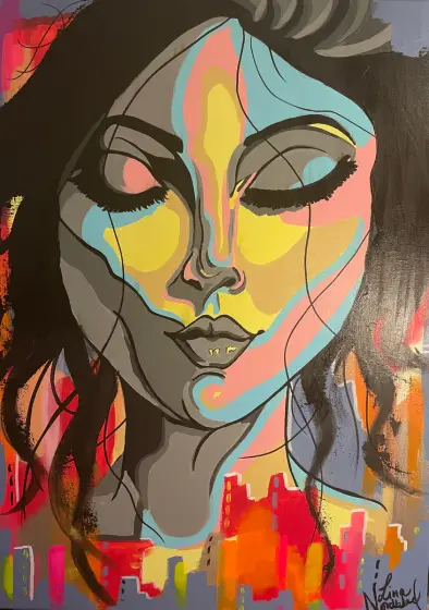 Urban grace - Akryl av Lina  Nordblad