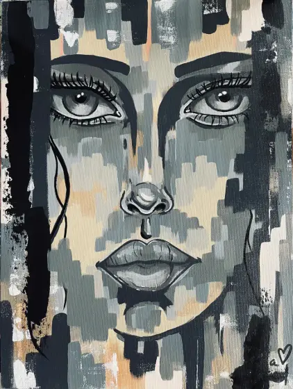 Unspoken - Akryl av Lina Nordblad