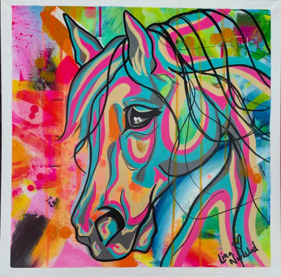 Neon spirit - Akryl av Lina Nordblad