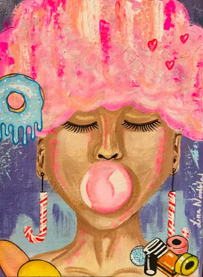 Sweet like candy - Akryl av Lina  Nordblad