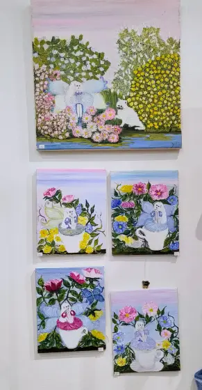 A Little Cup of: Love, Dreams, Friendship Joy – Oil by Ateliemaloucametthe