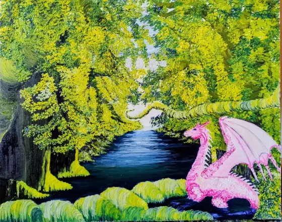 The Secrets of the Magical Lake – Oil by Ateliemaloucametthe