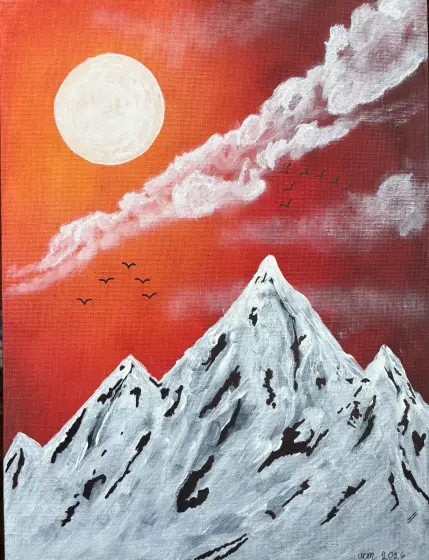De snöiga bergen - Acryl door Ann-Christin (Acmpainting) Martinsson
