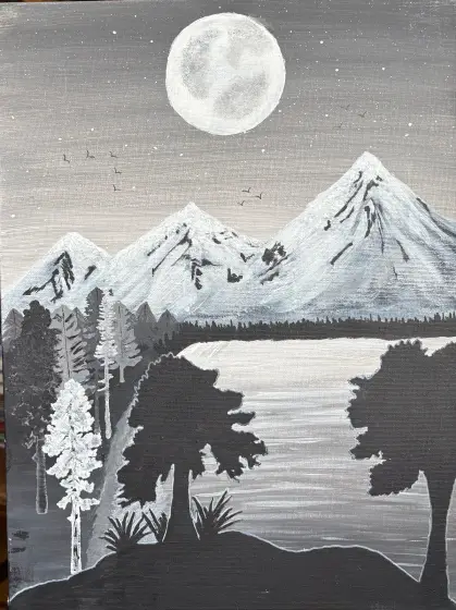 De vita trädet - Acryl door Ann-Christin (Acmpainting) Martinsson