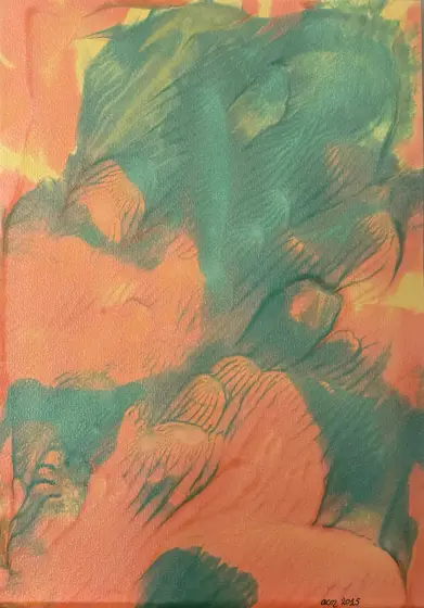 Den gröna hägringen - Acryl door Ann-Christin (Acmpainting) Martinsson