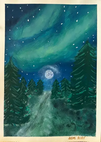 Den ljusa stigen - Acryl door Ann-Christin (Acmpainting) Martinsson