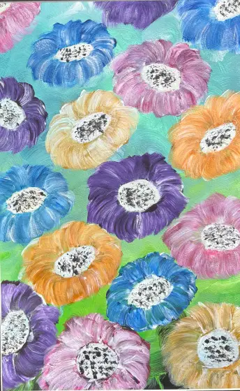 En doft av blommor - Acryl door Ann-Christin (Acmpainting) Martinsson