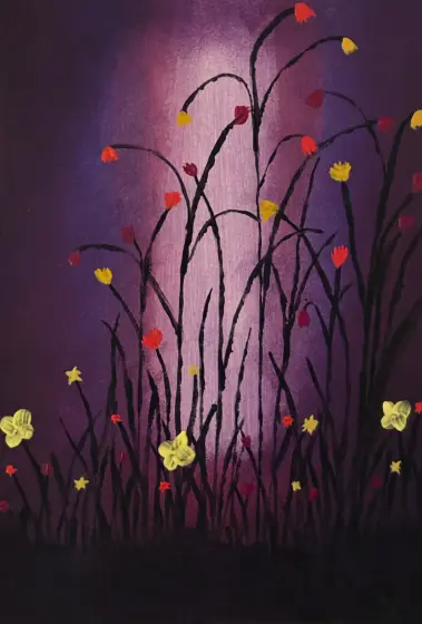 En natt i Juni - Acryl door Ann-Christin (Acmpainting) Martinsson
