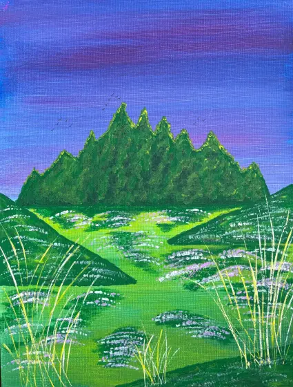 En sommar kväll - Acryl door Ann-Christin (Acmpainting) Martinsson