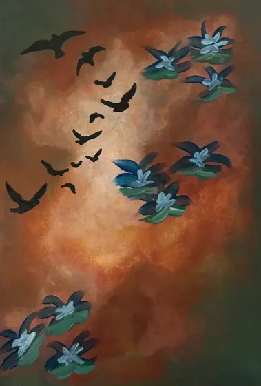 Flyttfåglarna - Acryl door Ann-Christin (Acmpainting) Martinsson