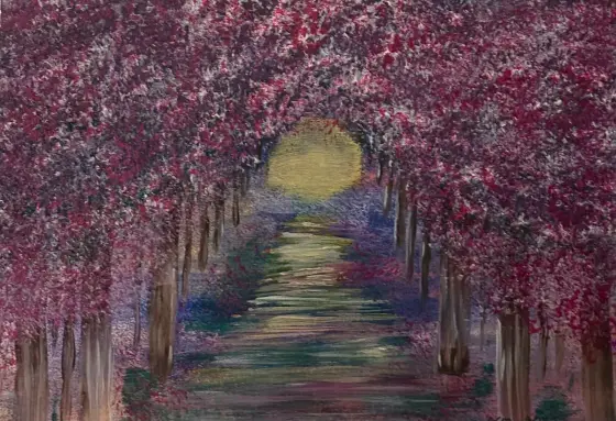 Körabärsskogen - Acryl door Ann-Christin (Acmpainting) Martinsson