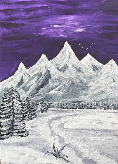 Mitt vinterland - Acryl door Ann-Christin (Acmpainting) Martinsson