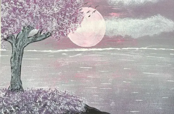 Rosa drömmar - Acryl door Ann-Christin (Acmpainting) Martinsson