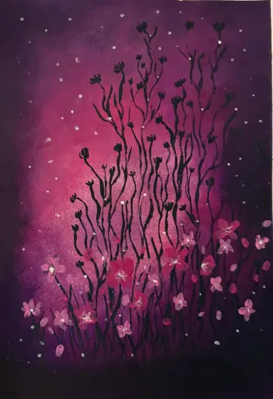 Snön som faller - Acryl door Ann-Christin (Acmpainting) Martinsson