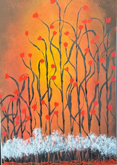 Sommar- blomster - Acryl door Ann-Christin (Acmpainting) Martinsson