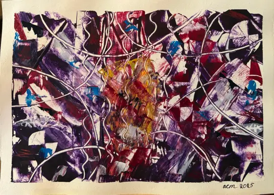 Trådar - Acryl door Ann-Christin (Acmpainting) Martinsson