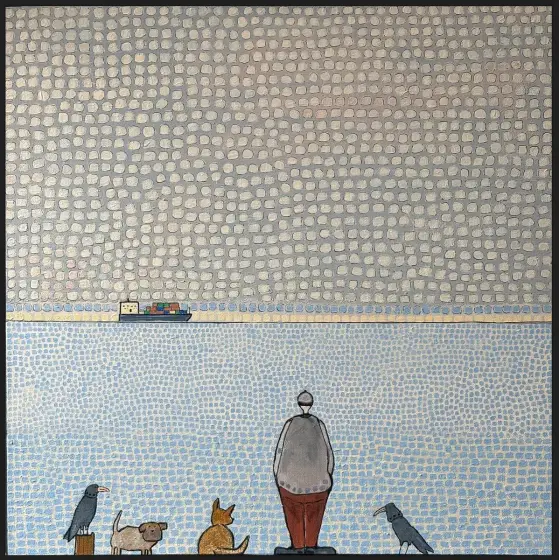 Ett skepp kommer lastat – Acrylic by Vivianne Otsa
