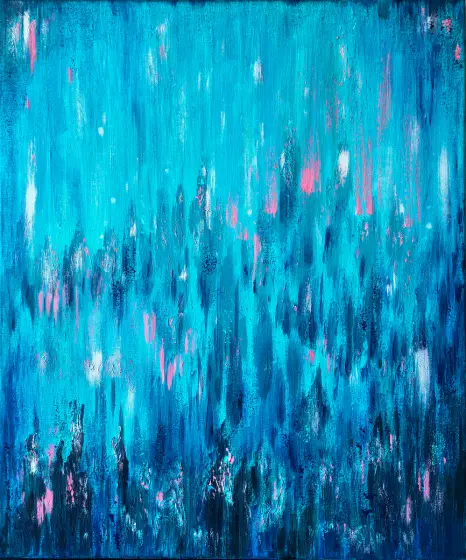 Blue Forest – Acrylic by Irina Nikolaeva