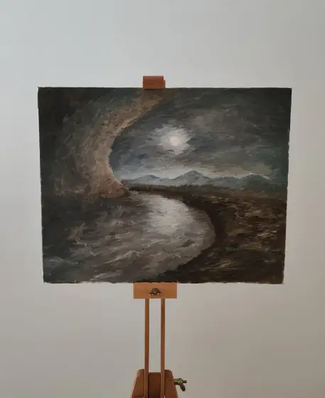 Moonlit Night - Olja av Martin Želinský