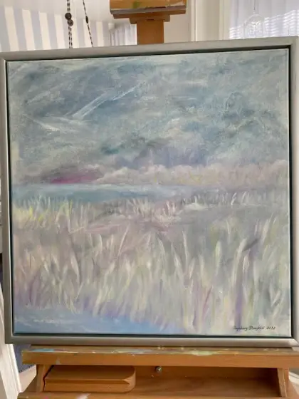 Gräsets Viska i Skymningen – Oil by Ingeborg Blomfeldt