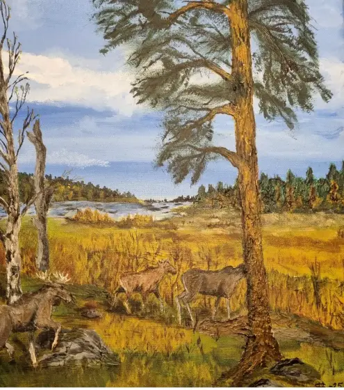 Skogens stillhet och livets rörelse – Acrylic by Håkan Siggemo